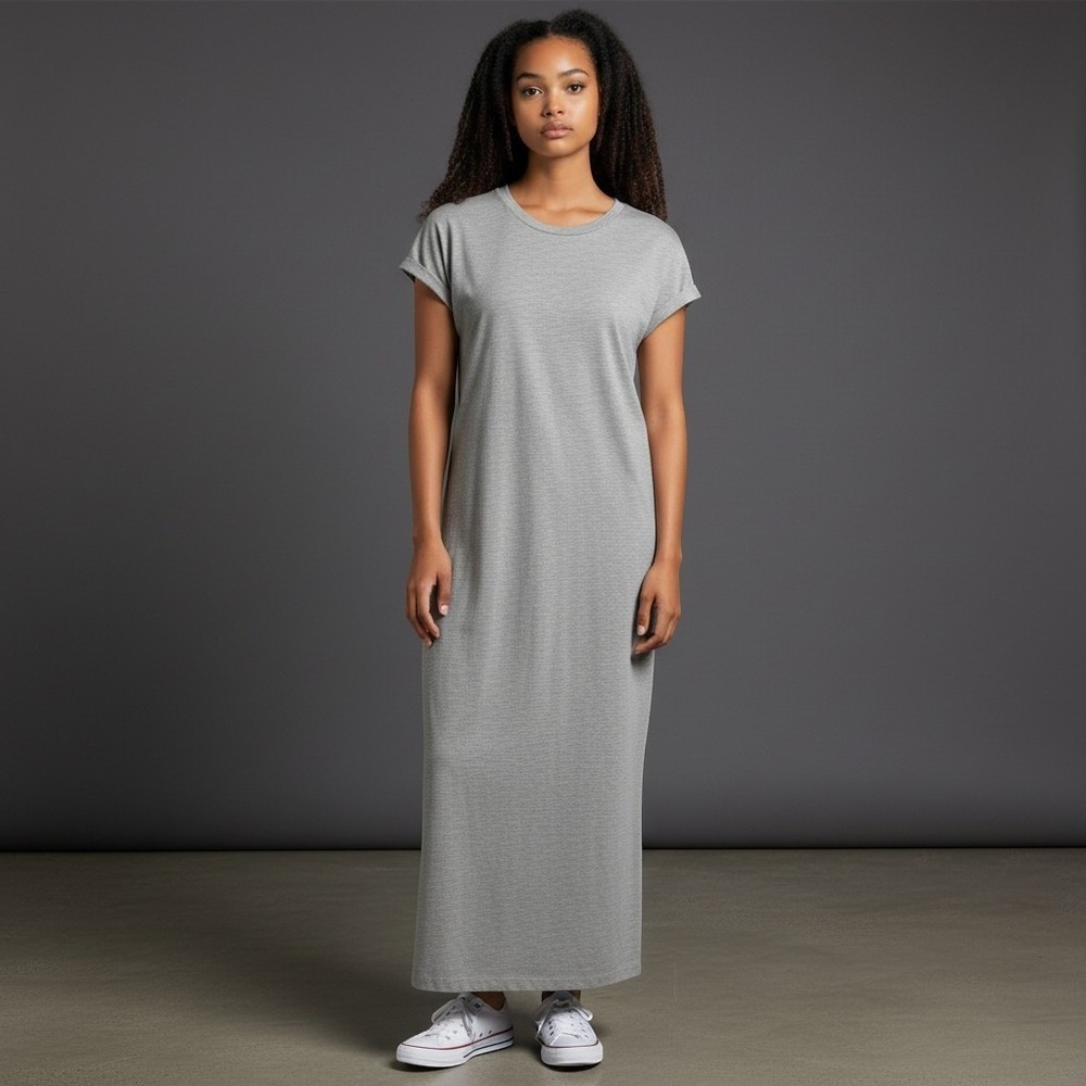 JESSICA SIMPSON - Women's XL - NEW - Gray Dress - Cap Sleeve - MIDI High Low